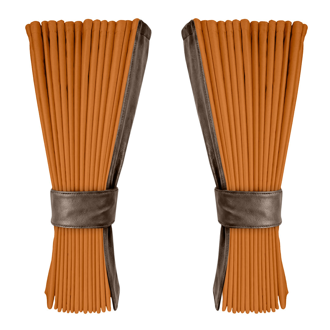 Gardin cognac alcantar med nappa - Mudderbrun - KJoF - 