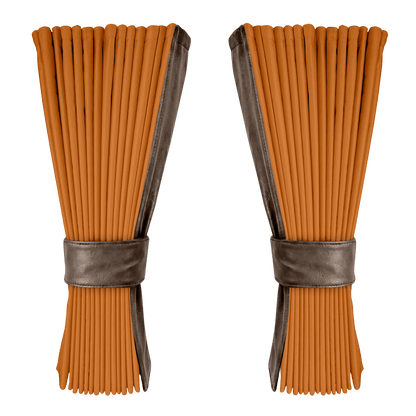 Gardin cognac alcantar med nappa - Mudderbrun - KJoF - 
