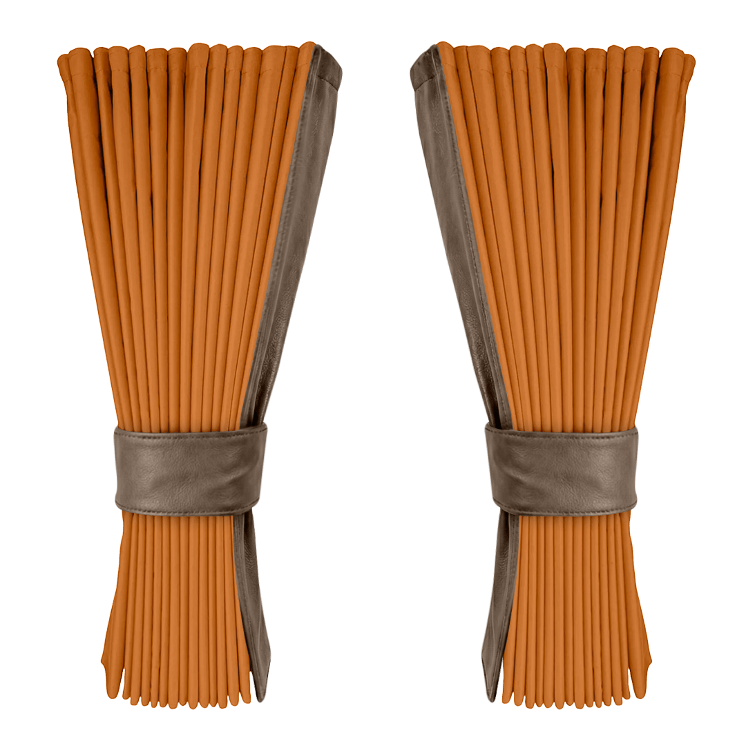 Gardin cognac alcantar med nappa - Muldvarp - KJoF - 