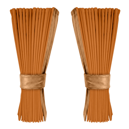 Gardin cognac alcantar med nappa - Naturlæder - KJoF - 