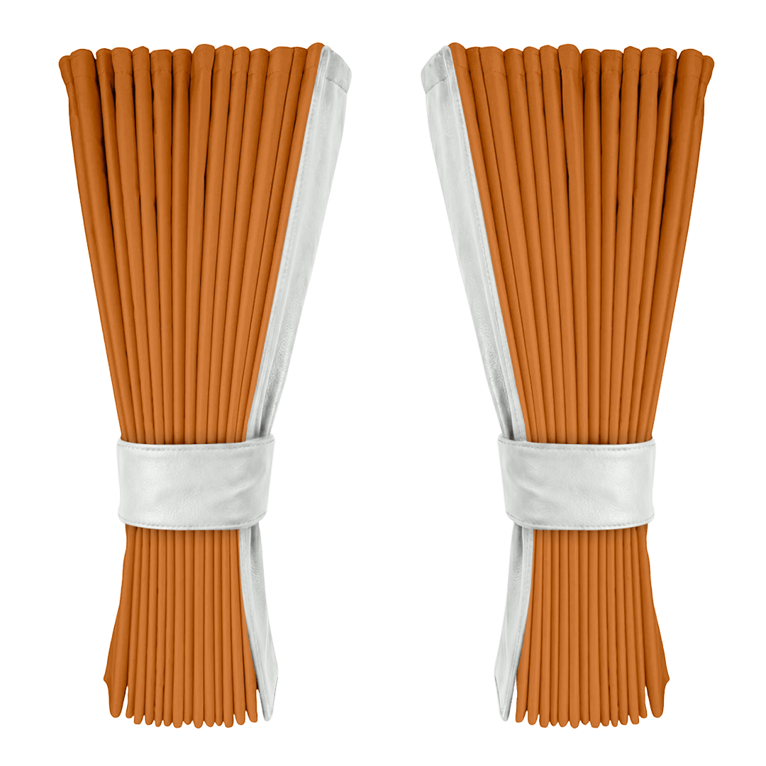 Gardin cognac alcantar med nappa - Skyhvid - KJoF - 