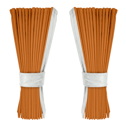 Gardin cognac alcantar med nappa - Skyhvid - KJoF - 
