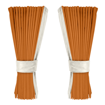Gardin cognac alcantar med nappa - Snehvid - KJoF - 