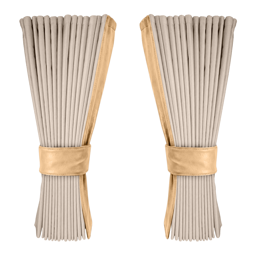 Gardin cream alcantar med nappa - Beige - KJoF - 