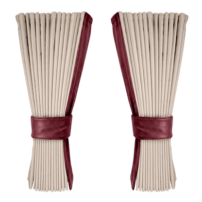 Gardin cream alcantar med nappa - Bordeaux - KJoF - 