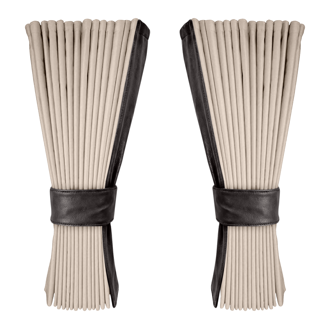 Gardin cream alcantar med nappa - Chokoladebrun - KJoF - 