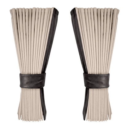 Gardin cream alcantar med nappa - Chokoladebrun - KJoF - 