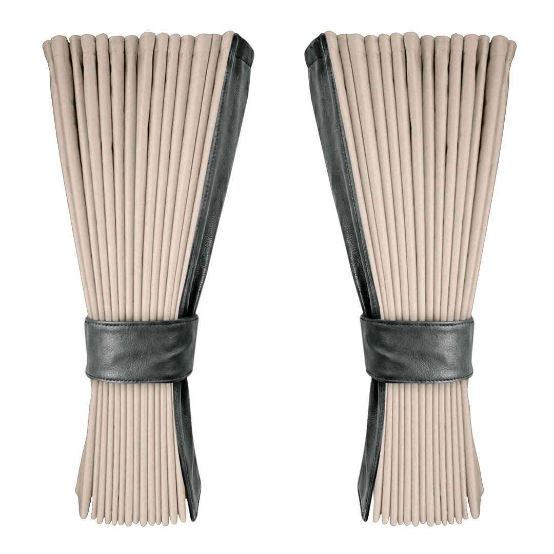 Gardin cream alcantar med nappa - Gråt - KJoF - 