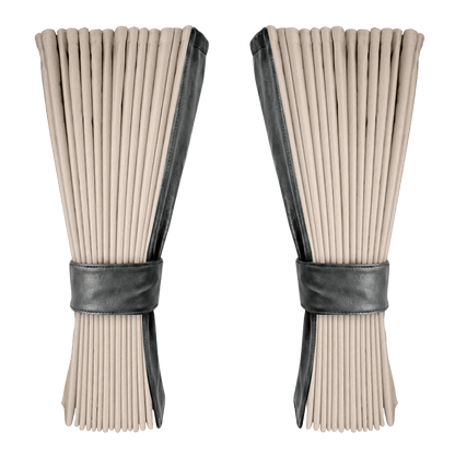 Gardin cream alcantar med nappa - Gråt - KJoF - 