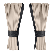 Gardin cream alcantar med nappa - Grafitgrå - KJoF - 