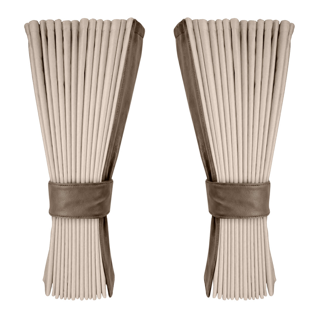 Gardin cream alcantar med nappa - Muldvarp - KJoF - 