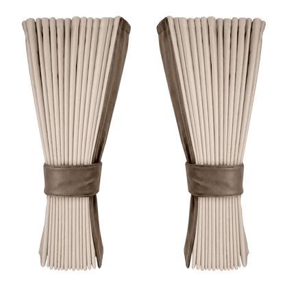 Gardin cream alcantar med nappa - Muldvarp - KJoF - 