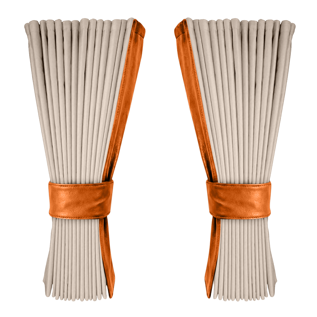 Gardin cream alcantar med nappa - Orange - KJoF - 