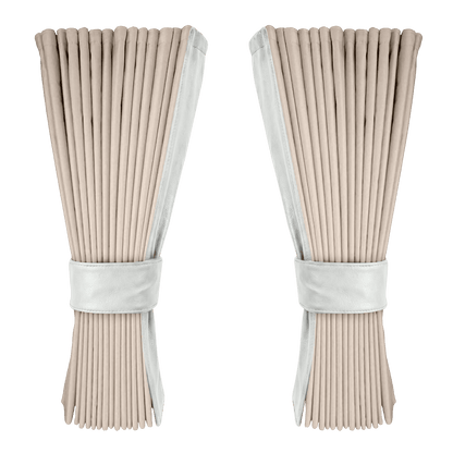 Gardin cream alcantar med nappa - Skyhvid - KJoF - 