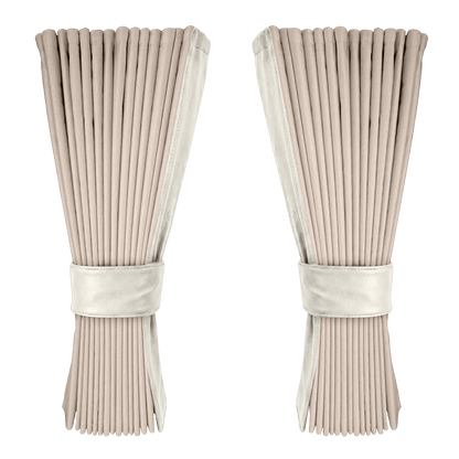 Gardin cream alcantar med nappa - Snehvid - KJoF - 