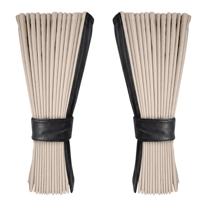 Gardin cream alcantar med nappa - Sort - KJoF - 