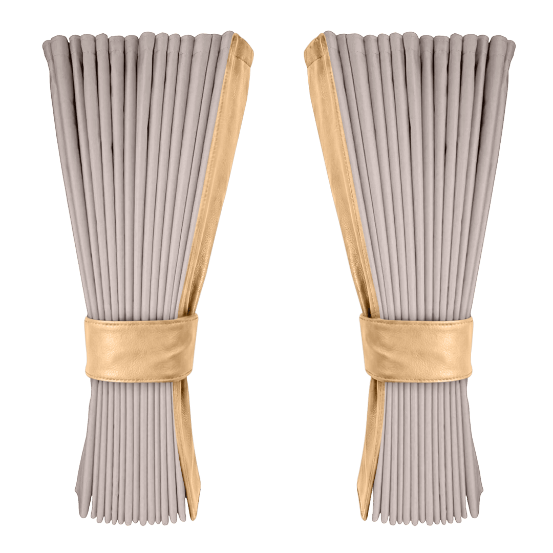 Gardin duegrå alcantar med nappa - Beige - KJoF - 
