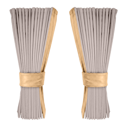 Gardin duegrå alcantar med nappa - Beige - KJoF - 