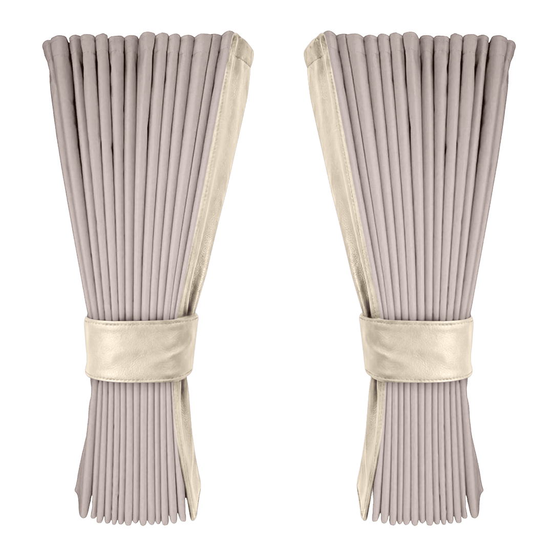 Gardin duegrå alcantar med nappa - Cream - KJoF - 