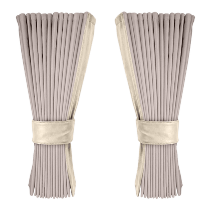 Gardin duegrå alcantar med nappa - Cream - KJoF - 