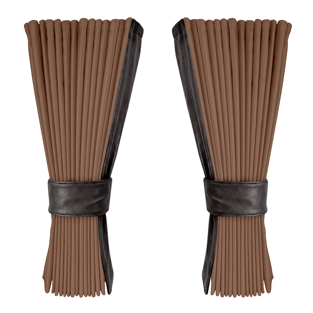 Gardin dune alcantar med nappa - Chokoladebrun - KJoF - 