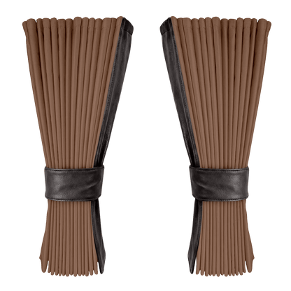 Gardin dune alcantar med nappa - Chokoladebrun - KJoF - 