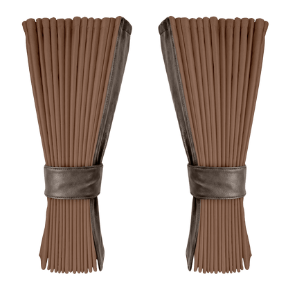 Gardin dune alcantar med nappa - elefantbrun - KJoF - 