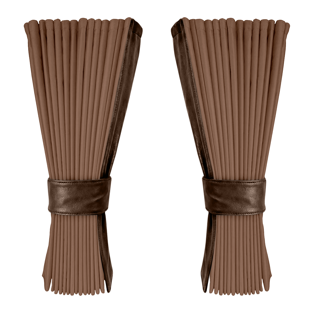 Gardin dune alcantar med nappa - Kaffebrun - KJoF - 