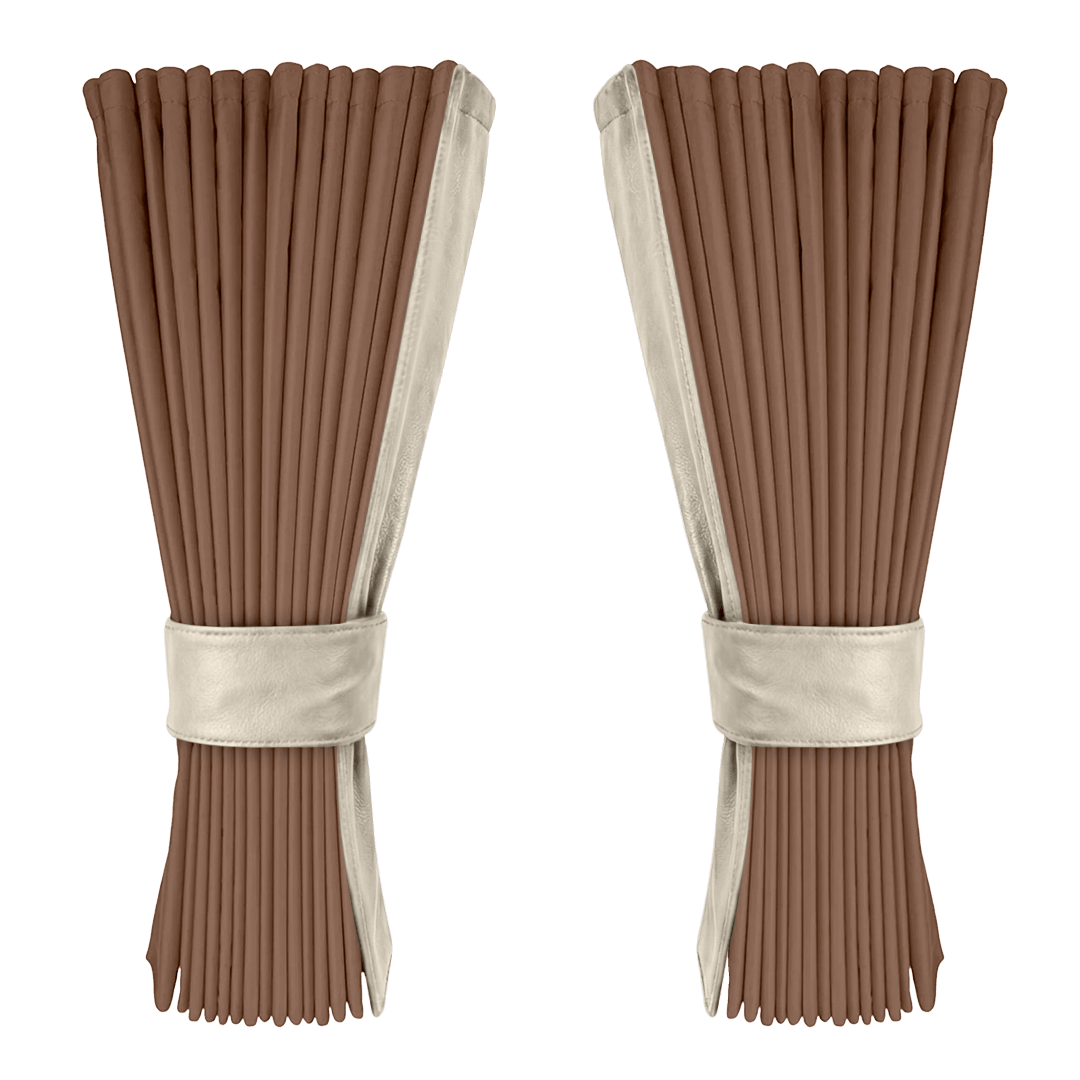 Gardin dune alcantar med nappa - Lysbeige - KJoF - 