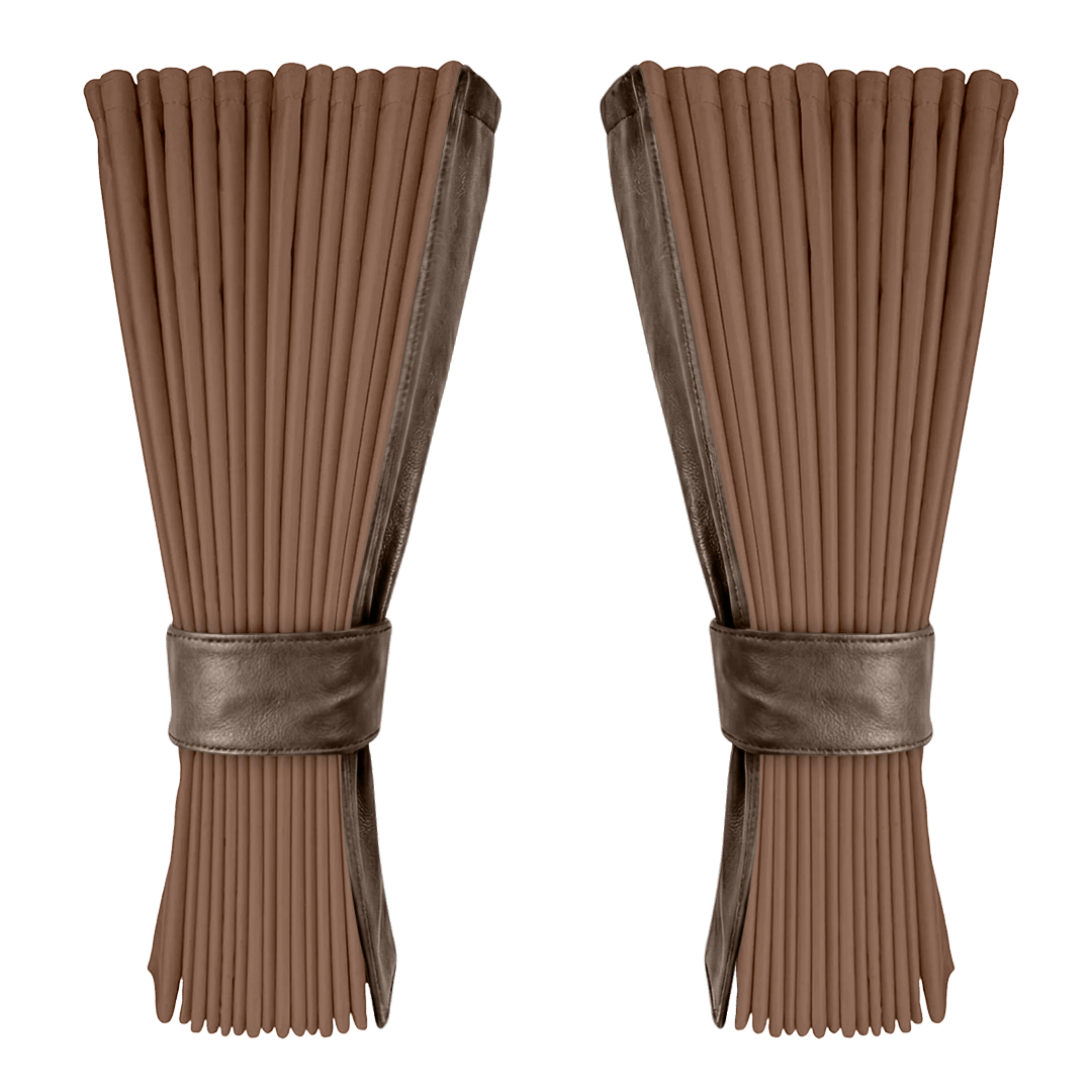 Gardin dune alcantar med nappa - Mudderbrun - KJoF - 