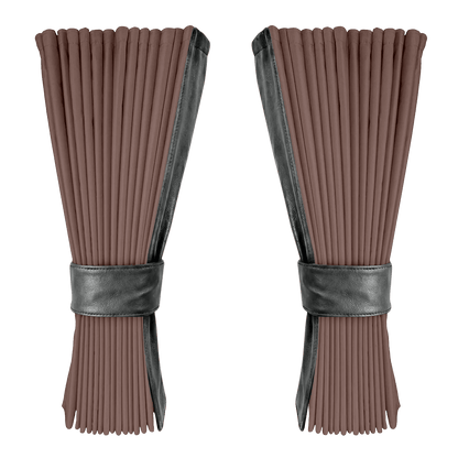 Gardin elefantgrå alcantar med nappa - Gråt - KJoF - 
