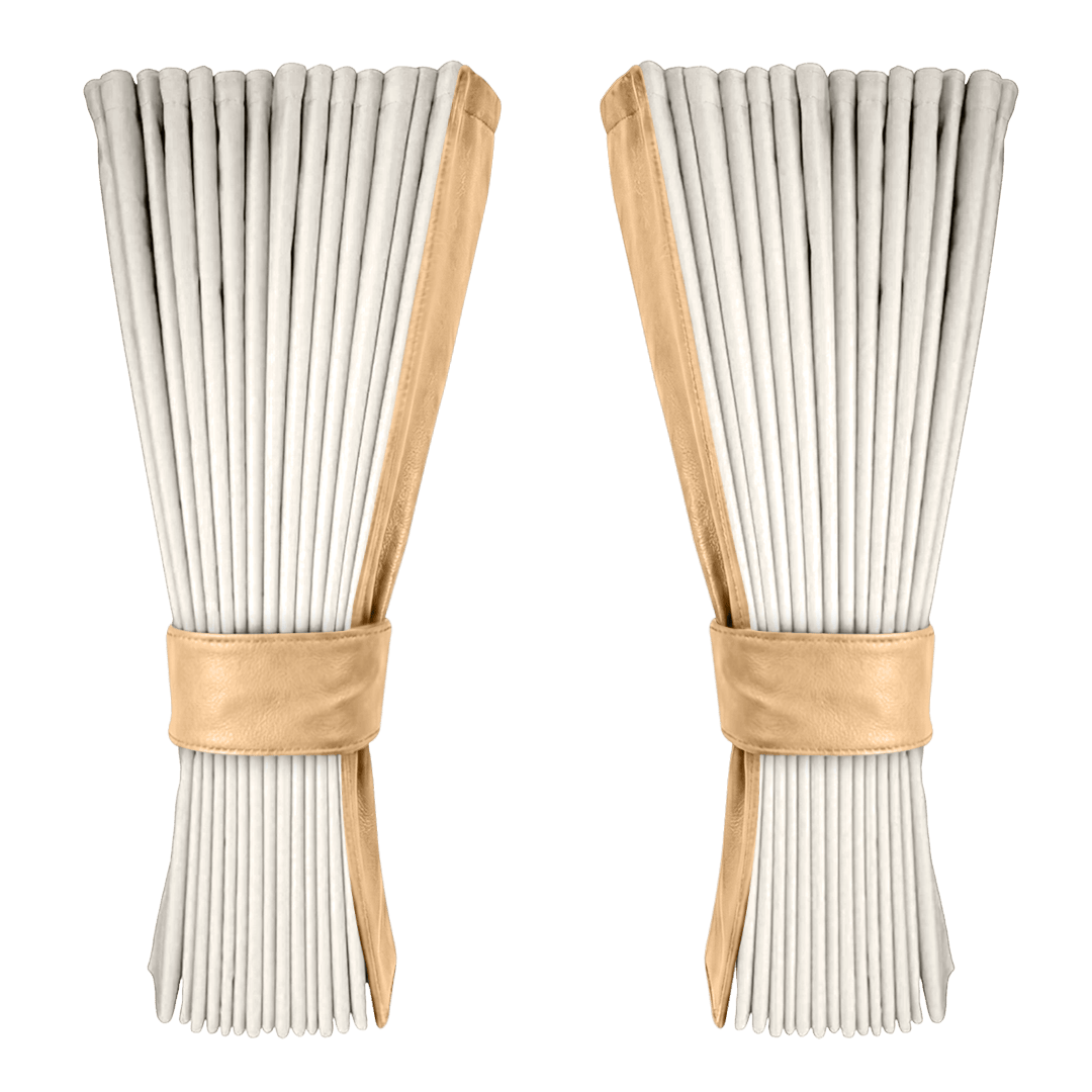 Gardin elfenben alcantar med nappa - Beige - KJoF - 