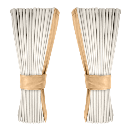 Gardin elfenben alcantar med nappa - Beige - KJoF - 