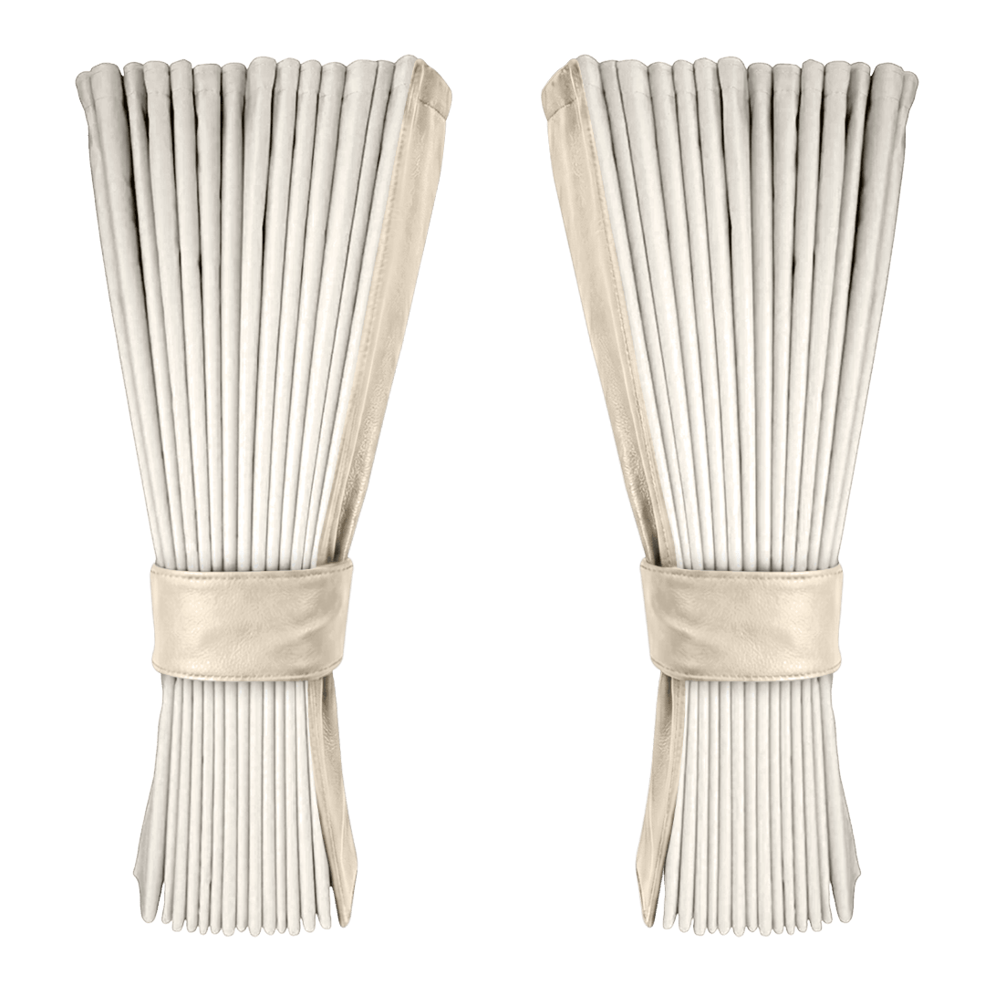 Gardin elfenben alcantar med nappa - Cream - KJoF - 