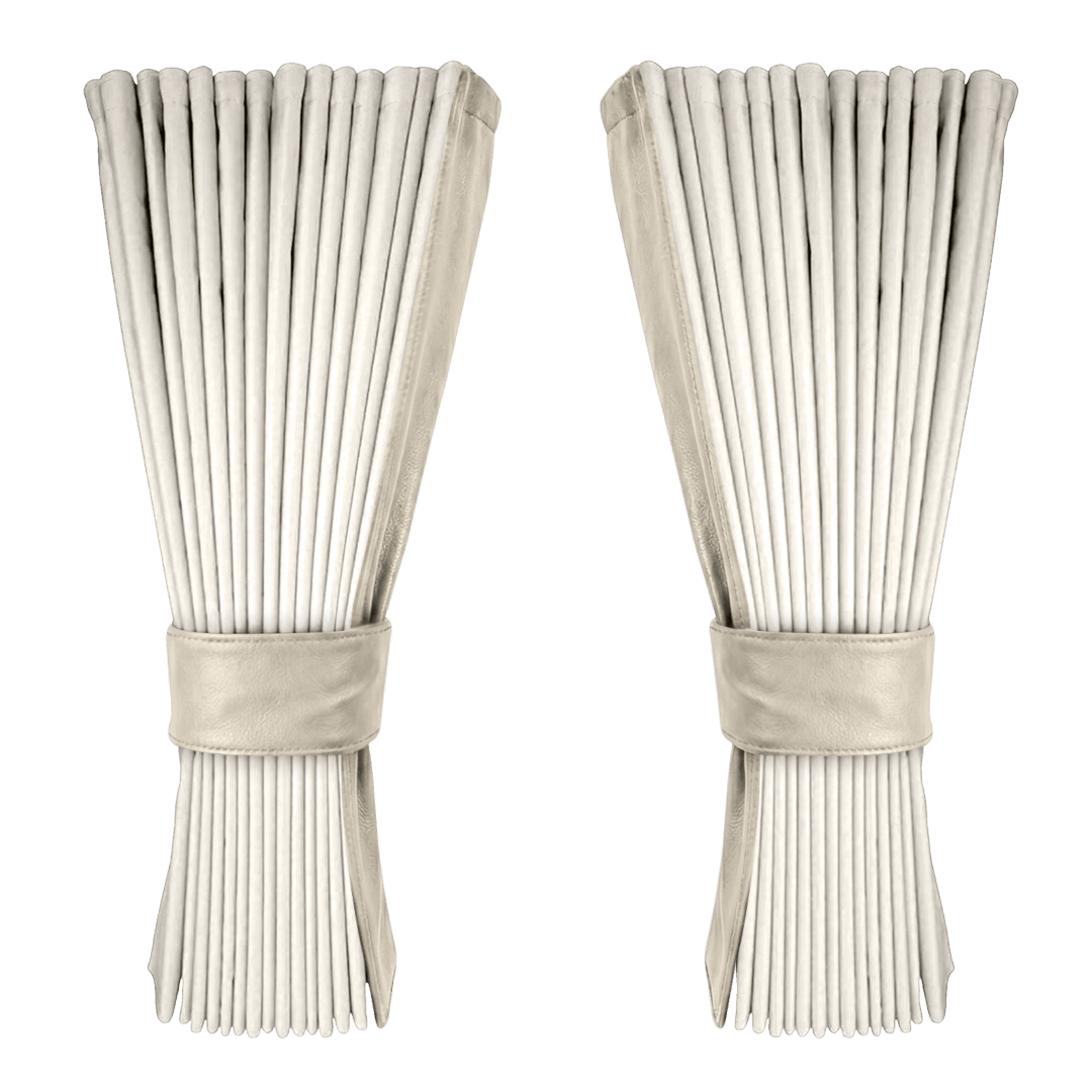 Gardin elfenben alcantar med nappa - Lysbeige - KJoF - 