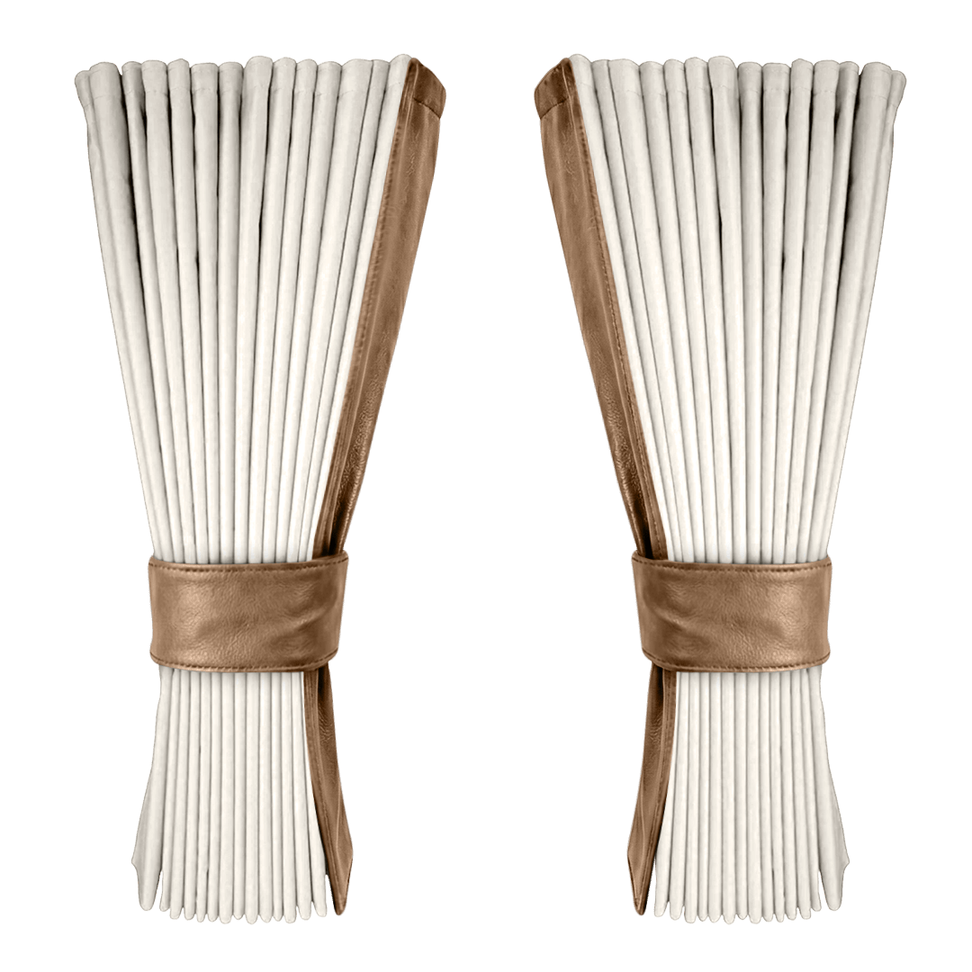 Gardin elfenben alcantar med nappa - Nougat - KJoF - 