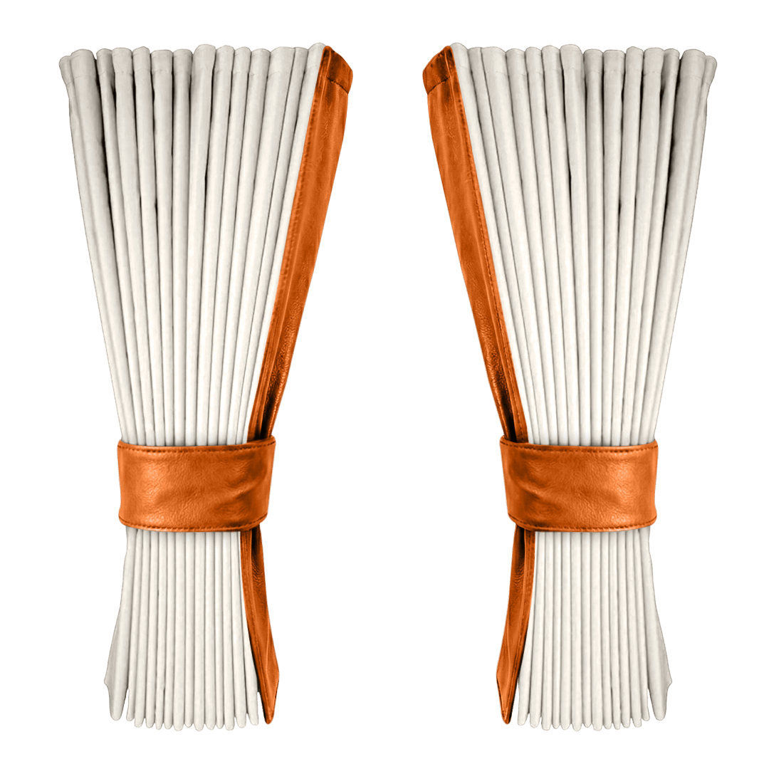 Gardin elfenben alcantar med nappa - Orange - KJoF - 