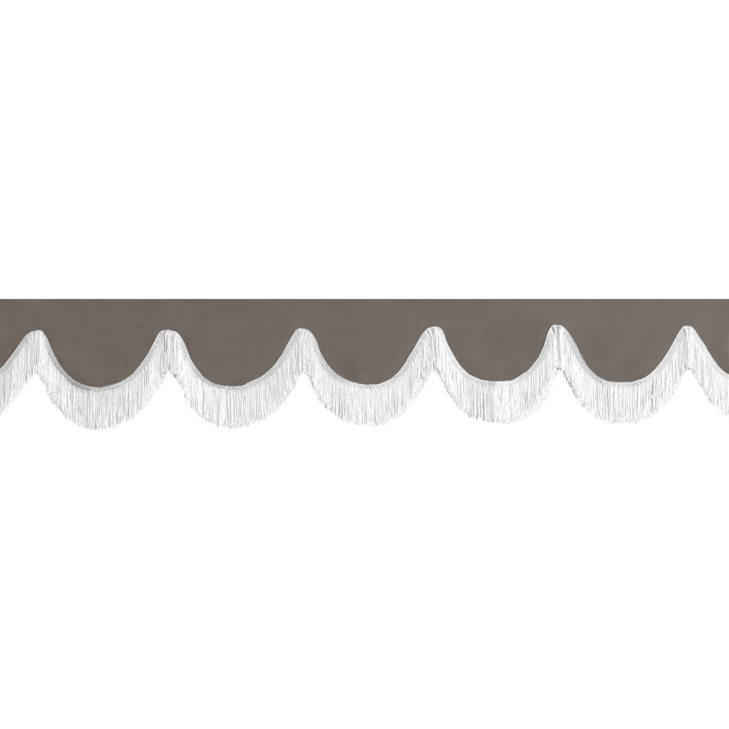 Gardin forrude alcantar askegrå - 12cm - KJoF - Hvid - 5cm