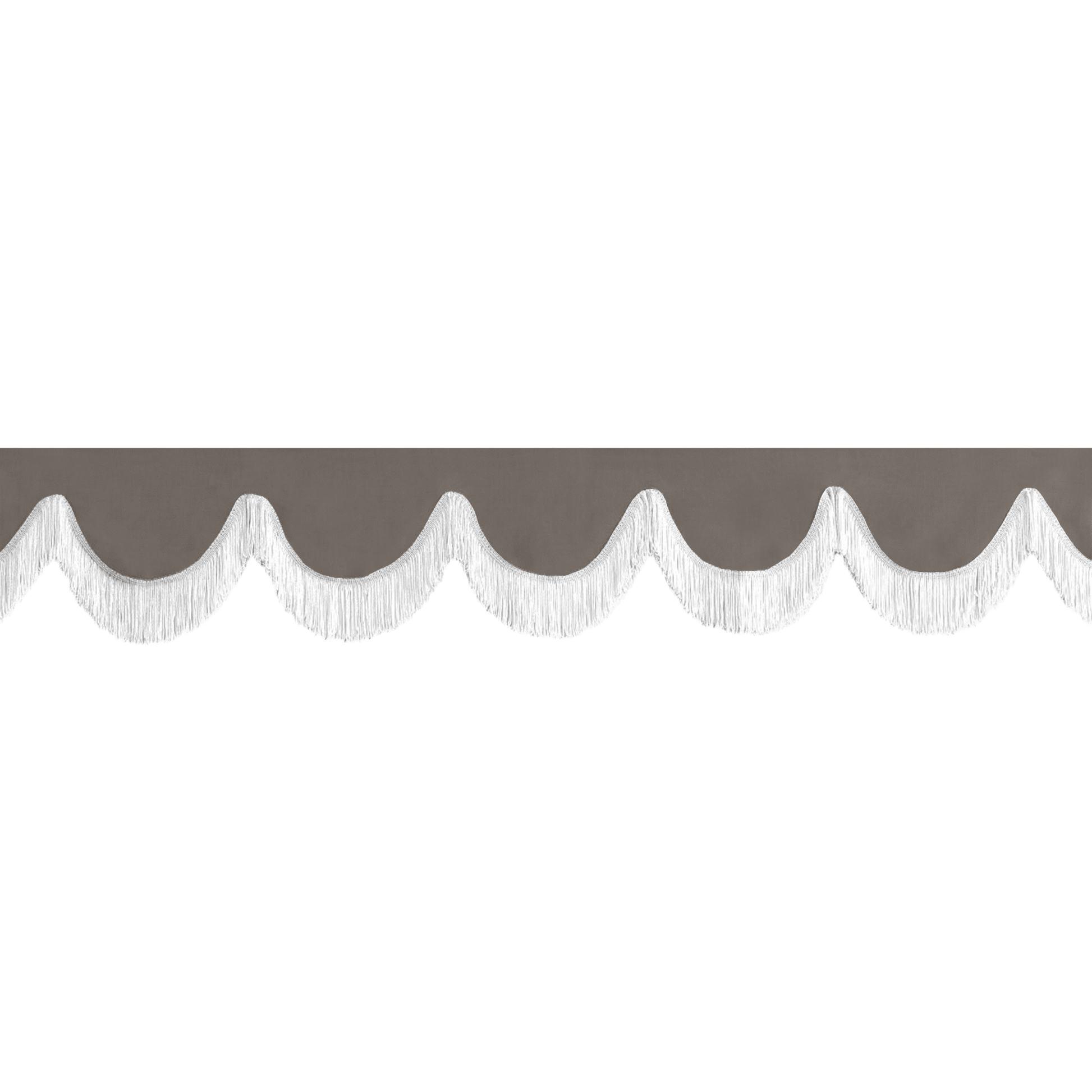 Gardin forrude alcantar askegrå - 12cm - KJoF - Hvid - 5cm