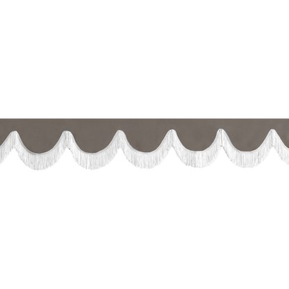 Gardin forrude alcantar askegrå - 12cm - KJoF - Hvid - 5cm