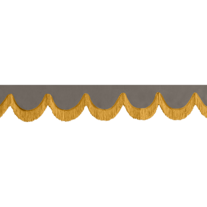 Gardin forrude alcantar askegrå - 12cm - KJoF - Guld - 5cm