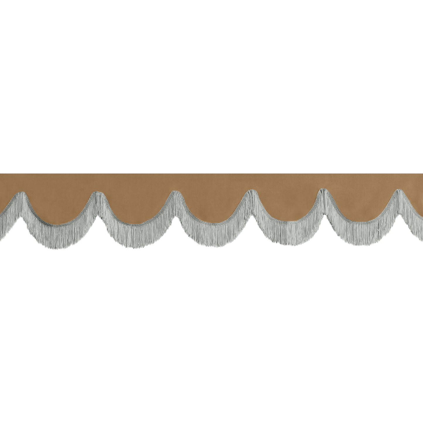Gardin forrude alcantar beige - 12cm - KJoF - Grå - 5cm
