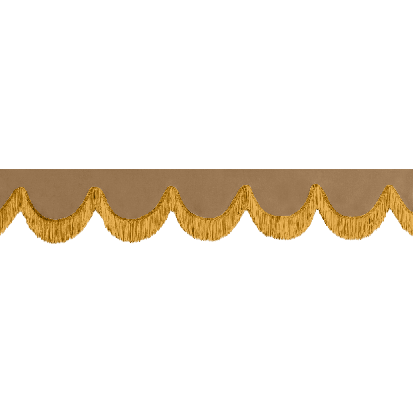 Gardin forrude alcantar beige - 12cm - KJoF - Guld - 5cm