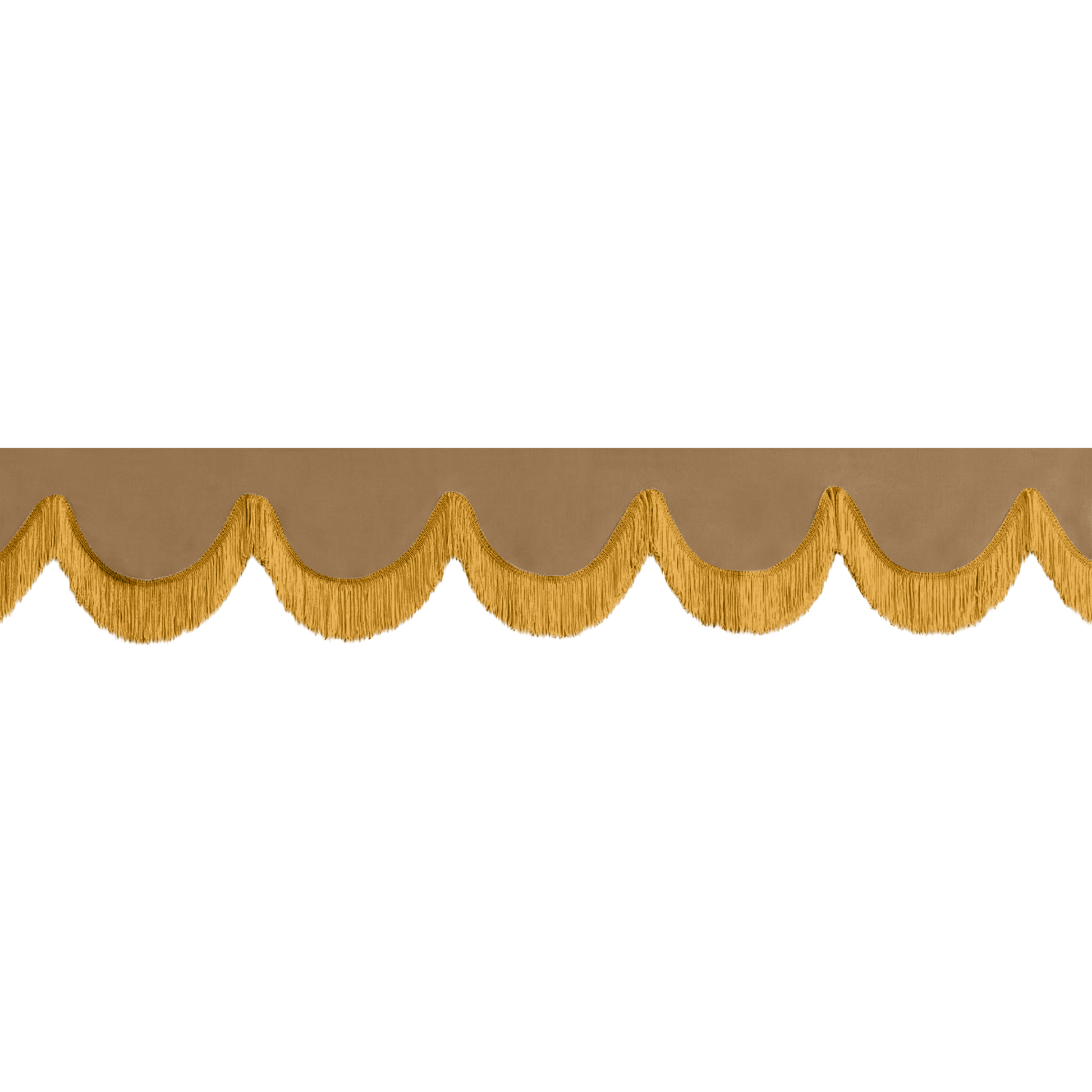 Gardin forrude alcantar beige - 12cm - KJoF - Guld - 5cm