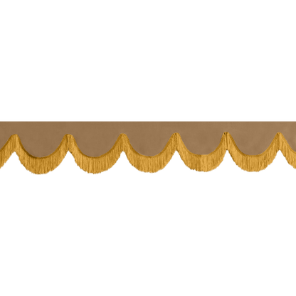 Gardin forrude alcantar beige - 12cm - KJoF - Guld - 5cm