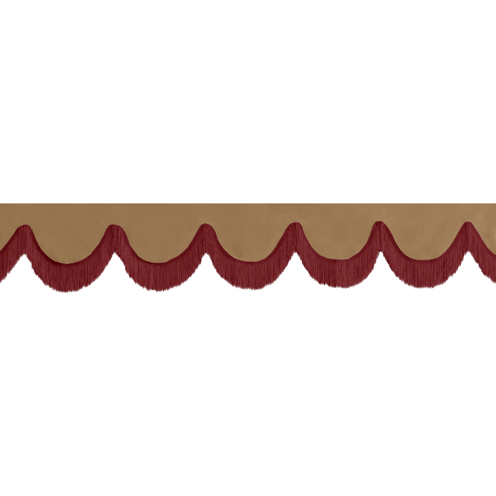 Gardin forrude alcantar beige - 12cm - KJoF - Bordeaux - 5cm