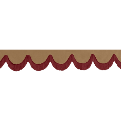 Gardin forrude alcantar beige - 12cm - KJoF - Bordeaux - 5cm