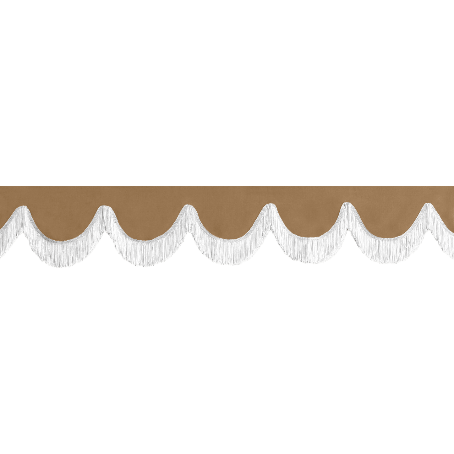 Gardin forrude alcantar beige - 12cm - KJoF - Hvid - 5cm