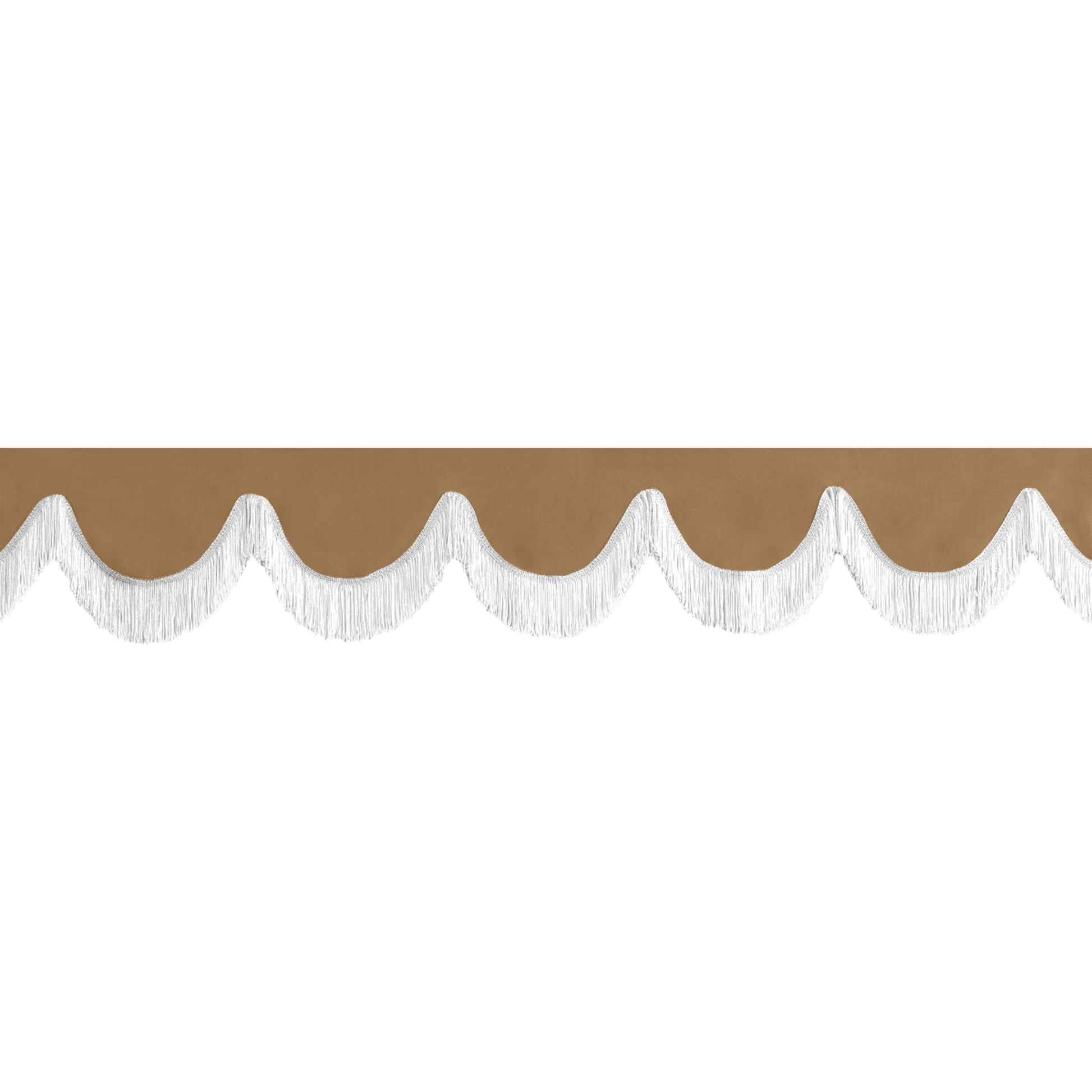 Gardin forrude alcantar beige - 12cm - KJoF - Hvid - 5cm