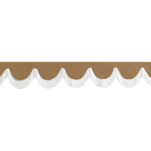 Gardin forrude alcantar beige - 12cm - KJoF - Hvid - 5cm